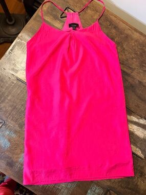 Bright Hot Pink Slip Dress Dress with Lining